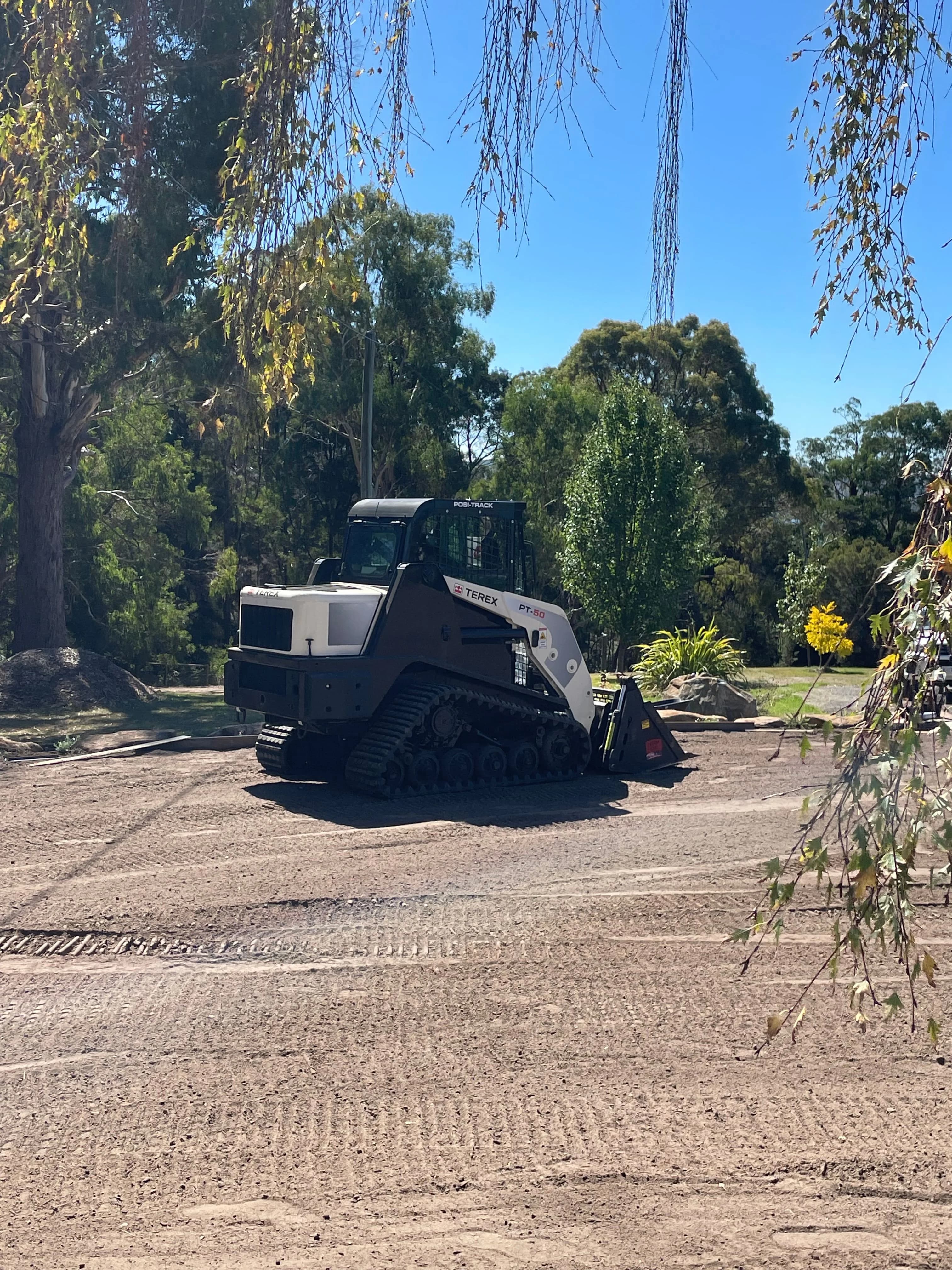 Terex Posi-track PT50 on freshly graded site